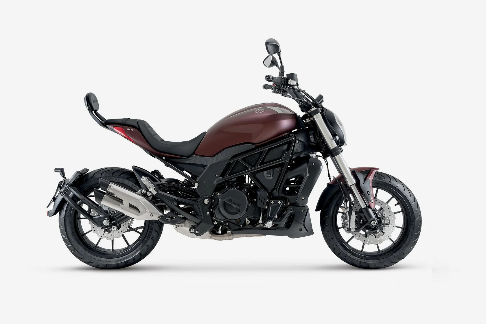 Мотоцикл Benelli 502 С бордовый матовый